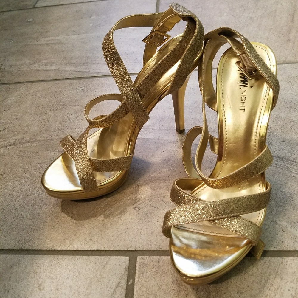 Sparkly Gold Heels